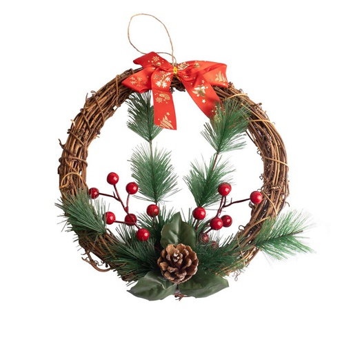 [6200824] Corona Navidad 24Cm Mia-20830