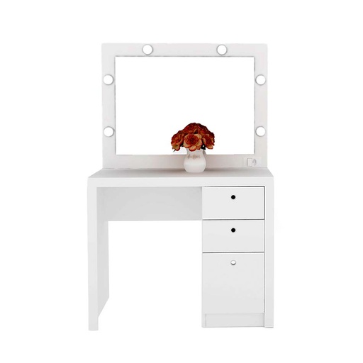 [1400657] Tocador Mdp Con Espejo Iluminado Tecno Mobili Blanco Pe20100109