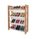 Zapatera Mdp Con 4 Niveles 90.5X6.9Cm Tecno Mobili Blanco Almendra Az10250003