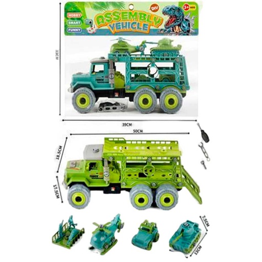 [6102789] Camión Militar Con Vehiculos Para Ensamblar | 906-425