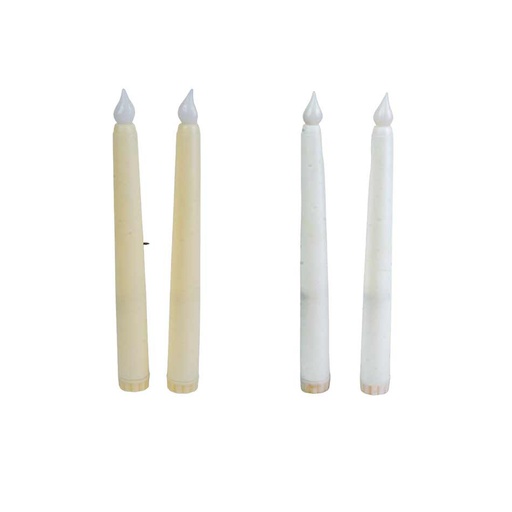 [6201716] Set de 2 Velas Led 28cm Blister MIA11361