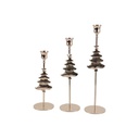 Set Candelabro Dorados 3Pzs MIA11463