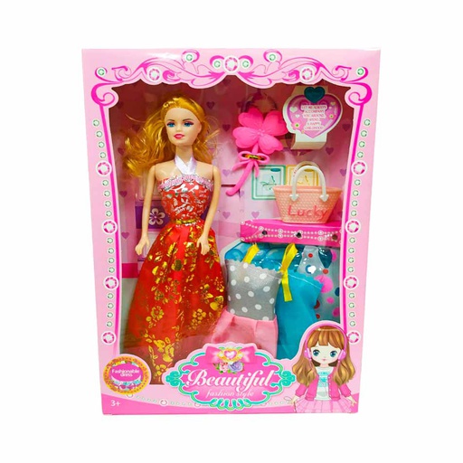 [6101057] Muñeca Beautiful Con Vestidos Y Accesorios | 8116B1