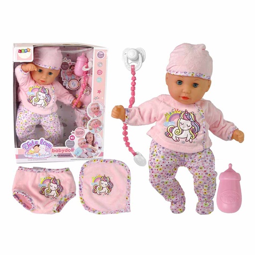 [6100997] Muñeca Con Ropa De Unicornio Chupon Y Accesorios 6631