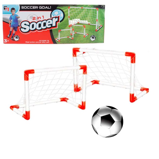 [1800083] Set 2 Porterias De Futbol Con Balon | 628-75