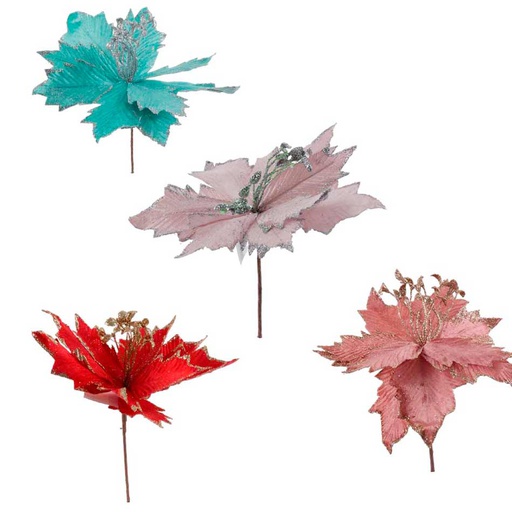 [6201318] Flor Deco Navidad Surtido 34X29Cm Mia11106