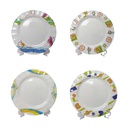 Plato Tendido Melamina Ondas Diseño Surtido9 Pulgadas 743