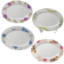 Plato Ovalado Melamina Diseño Surtido 14 Pulgadas 111