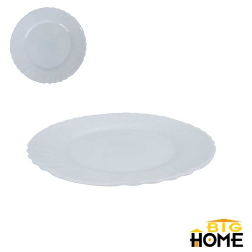 [1205377] Plato Tendido Opal Redondo 7.5 pulgadas Big Home Blanco LKP75/6