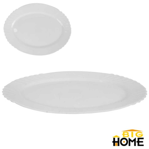 [1205380] Plato Tendido Opal Ovalado 14 pulgadas Big Home Blanco LKYP140/4