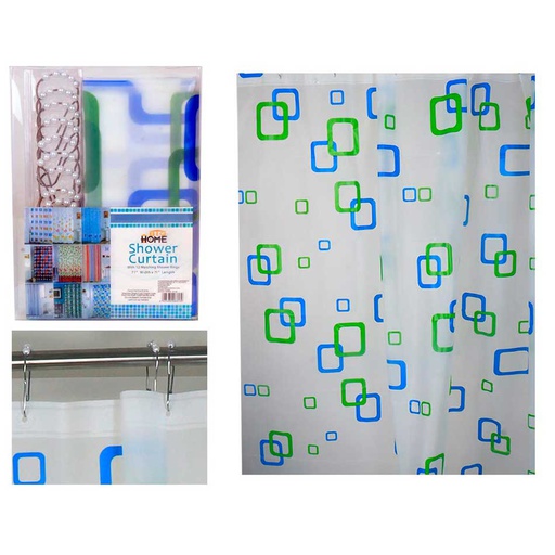 [1500368] Cortina Para Baño Poli 180X180Cm Big-Home 16891-22