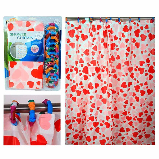 [1500366] Cortina Para Baño Pvc 180X180Cm Big-Home 16891-18