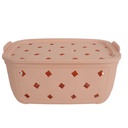 Canasta Plastica Rectangular Con Tapa 13.2X29.7X21Cm Mia12606