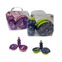 Lonchera Plástica Redondo 3 Piezas Mia-12619