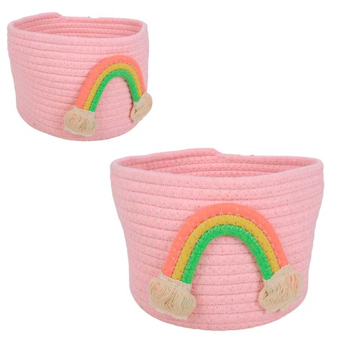 [1702023] Cesto  De Cordon Arcoiris 20*14Cm Mia11669