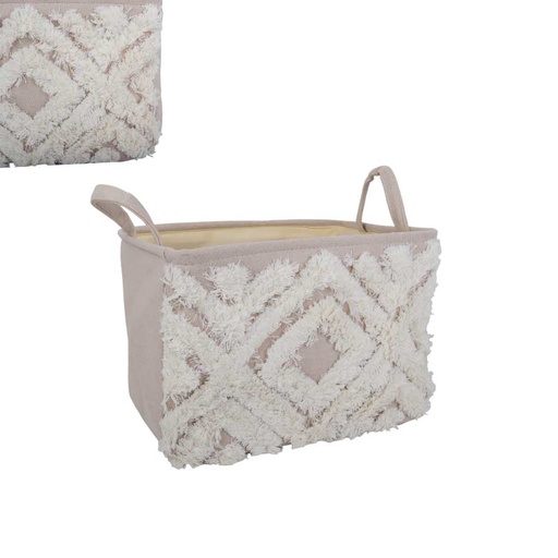 [1702030] Cesto De Tela Plegable 22X24X34Cm Beige Mia11678